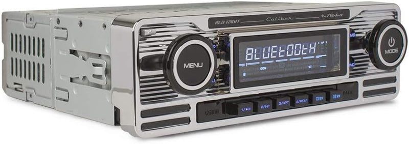 Caliber Retro Autoradio - Auto Radio Bluetooth USB - FM - 1 DIN Radio Auto - Autoradio Oldtimer - Mi