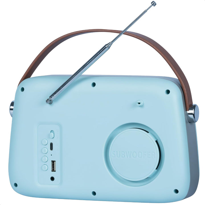 Madison - FREESOUND-VR30BL-DAB - Vintage DAB+ Radio mit langer Akkulaufzeit - DAB+, FM, Bluetooth &