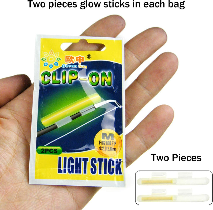 QualyQualy Knicklichter für Angeln 100 Stück in 50 Tütchen Knick Lichtern Knicklicht für Angelruten,