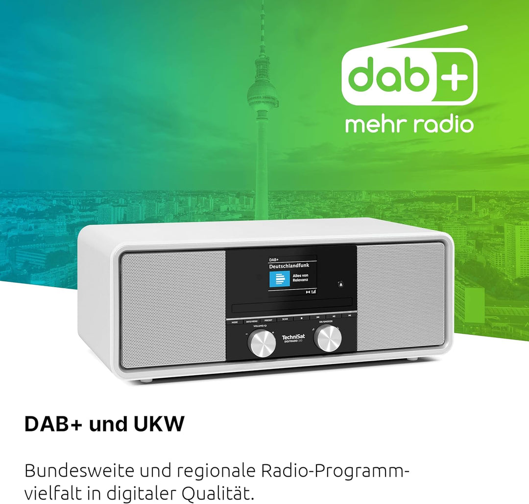 TechniSat DIGITRADIO 330 - DAB+ UKW Stereo Radio mit CD-Player (Bluetooth 5.3, USB MP3-Wiedergabe un