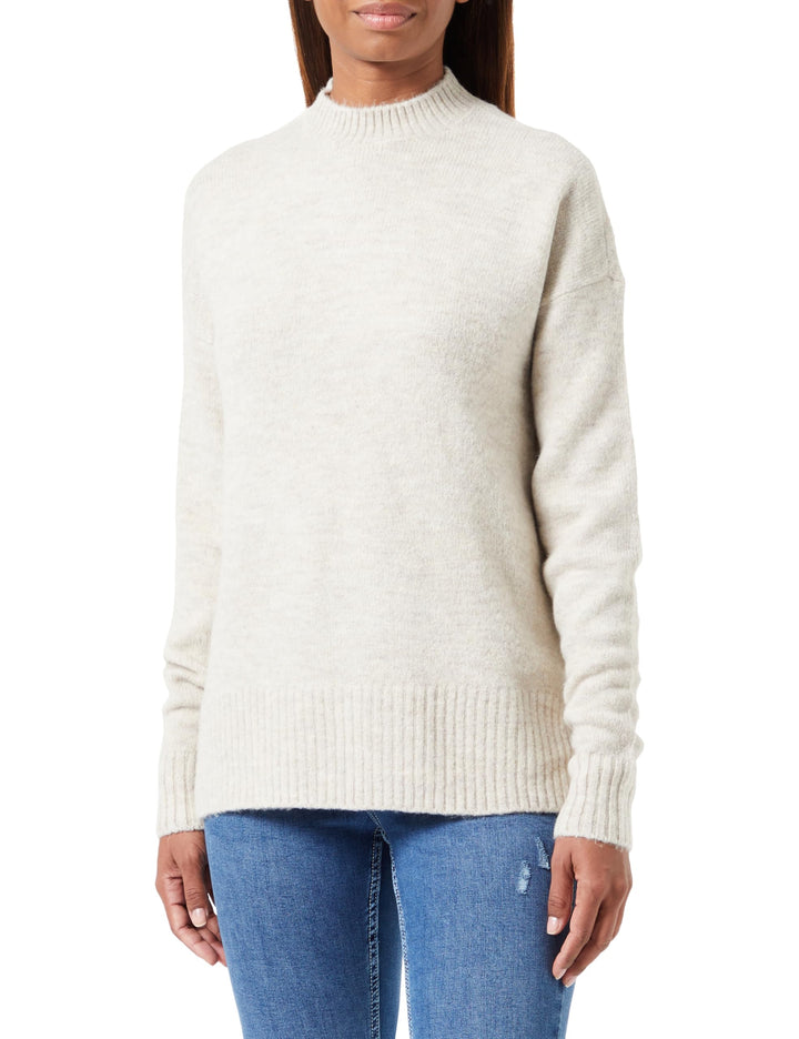 VERO MODA TALL Damen Vmlefile Oversize Boxy Blou Ga Noos TLL Pullover XS Tall Birch/Detail:w. Melang