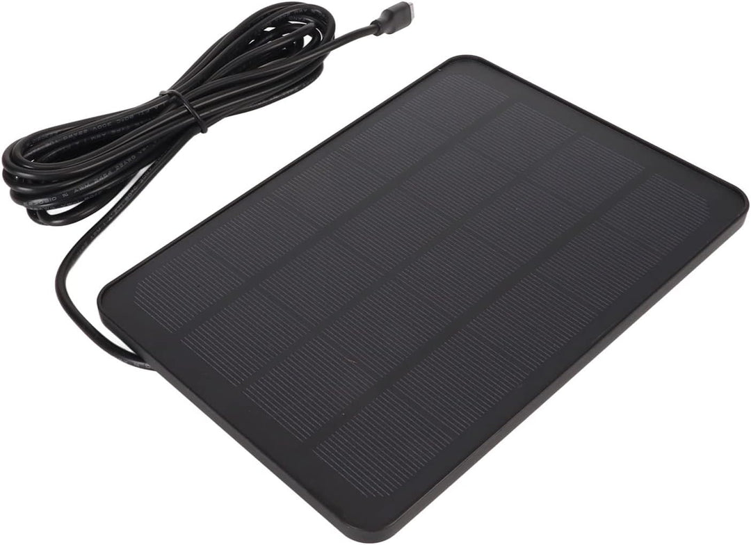 Solar-Ladepanel, 5-V-Solar-Ladepanel, Breite Kompatibilität, Stabile Stromversorgung für USB C (Schw