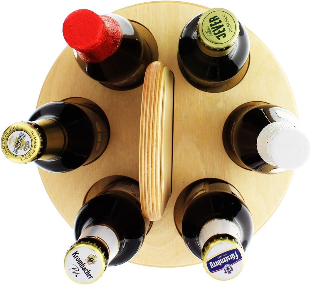 Unbekannt Der Holz-Bier-Träger für Feierfreunde mit Ihrer Personalisierung - Tolle Geschenkidee für