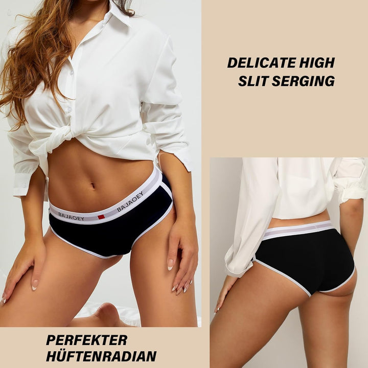 PHOLEEY Slip Unterhosen Damen Unterwäsche Feuchtigkeitsableitende Baumwolle Atmungsaktives Bikini Hö
