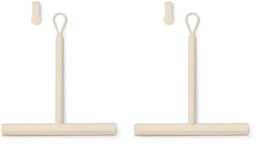 Brabantia - Renew Duschabzieher mit Türhaken - Silikonbürste & Reinigungswischer für Glas & Fliesen