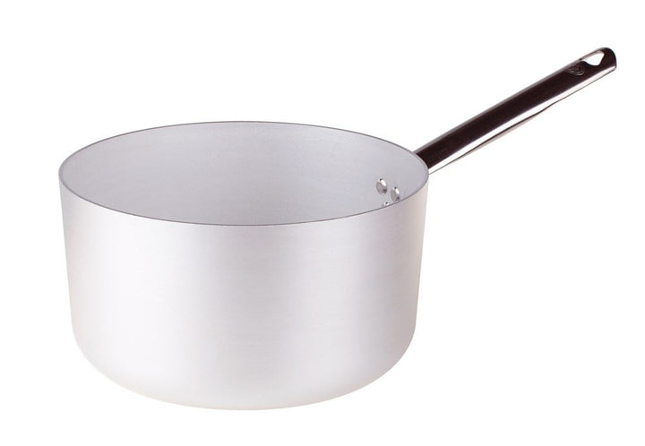 Pentole Agnelli ALMA10526 Professionelle Aluminiumpfannen 3 mm, hoher Auflauf mit Griff, 8 l, 8 l