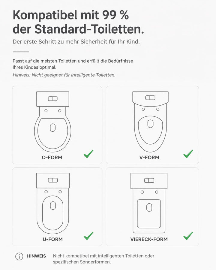 Kinder-Toilettensitz mit Rückenlehne und Griffen, hautfreundlich &amp; weich aus PP-Kunststoff, Toilette