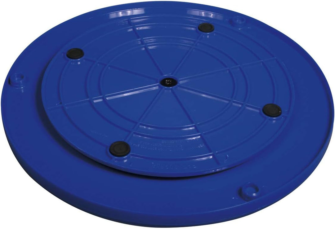Rayher 8925900 Drehscheibe, 27 cm ø, blau, aus Kunststoff, zum Töpfern, Malen usw. manuell betrieben