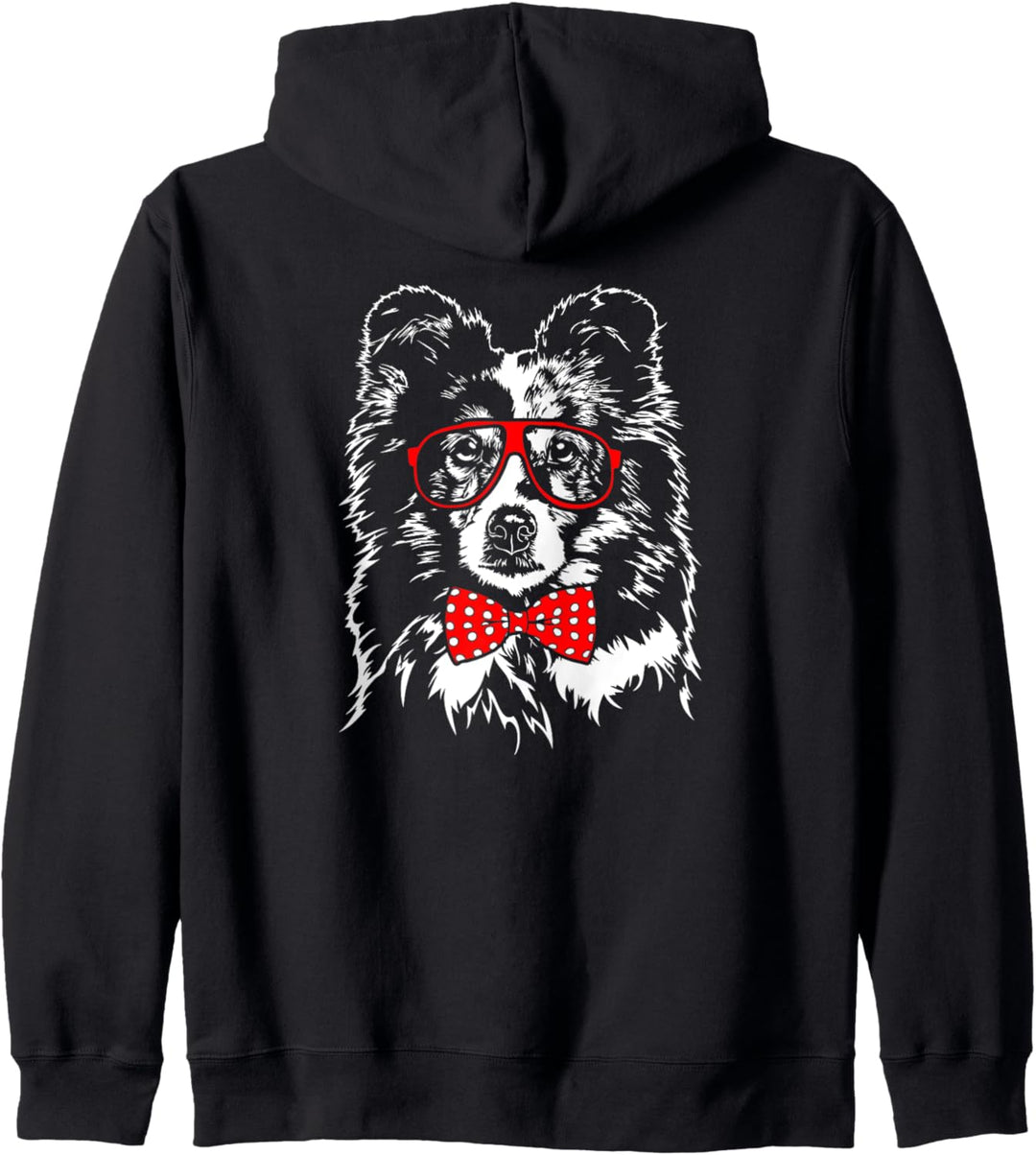 Lustiger Shetland Sheepdog Sheltie Brille Hund Hunde Kapuzenjacke