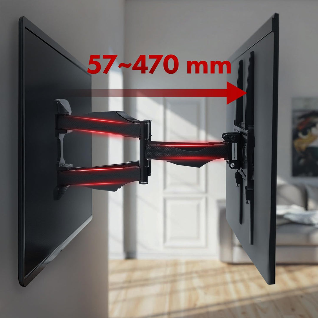 Maclean MC-781 Wandhalterung für OLED QLED LCD LED Plasma Fernseher 26-55" TV Halterung bis 45kg Dop