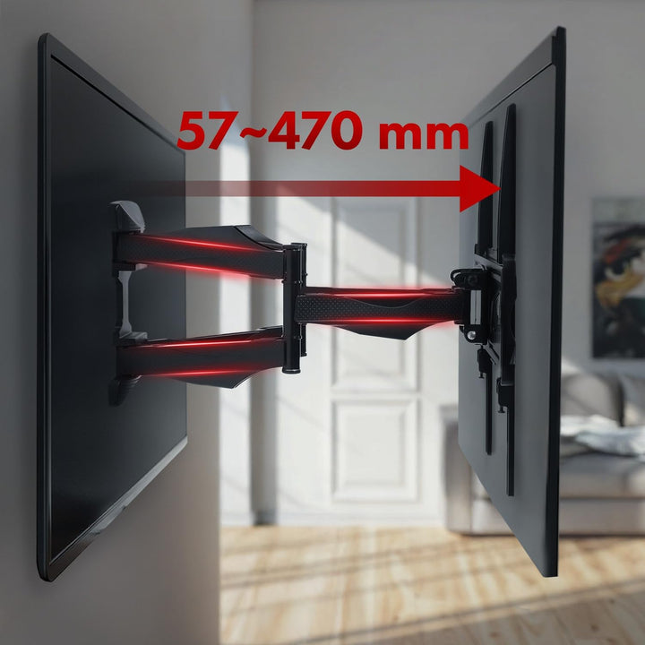 Maclean MC-781 Wandhalterung für OLED QLED LCD LED Plasma Fernseher 26-55" TV Halterung bis 45kg Dop