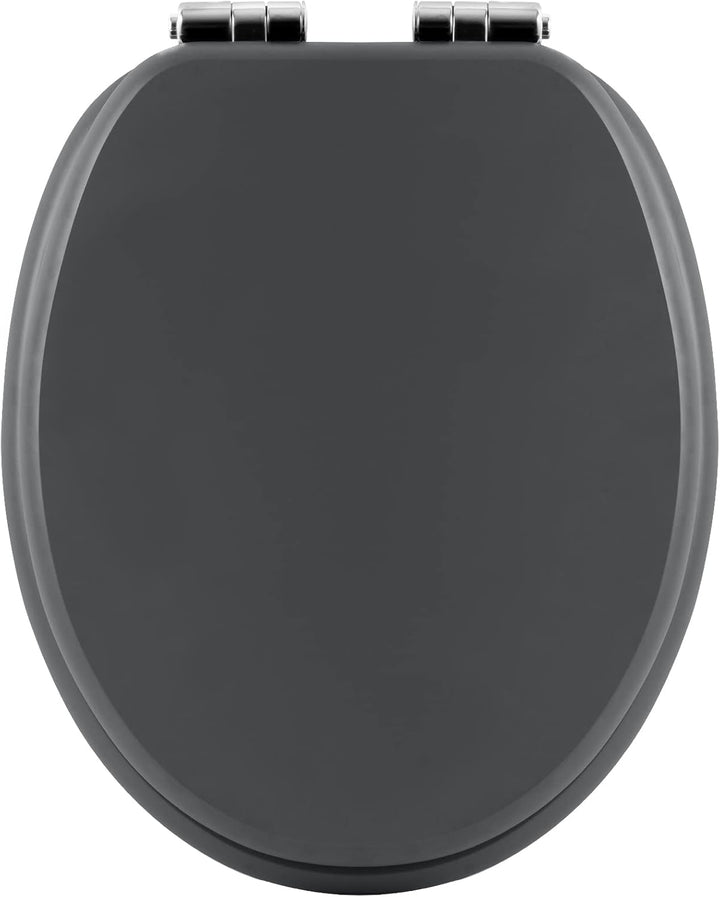 eSituro Toilettendeckel mit Absenkautomatik Holz, WC Sitz mit Quick-Release-Funktion für leichte Rei