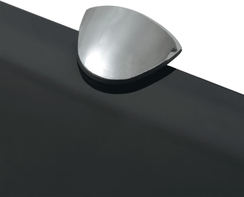 vidaXL Wand Regal Glasregal Glasboden Glasablage Badregal Schwarz 70x10 cm 8 mm 70 x 10 cm/1 Schwarz