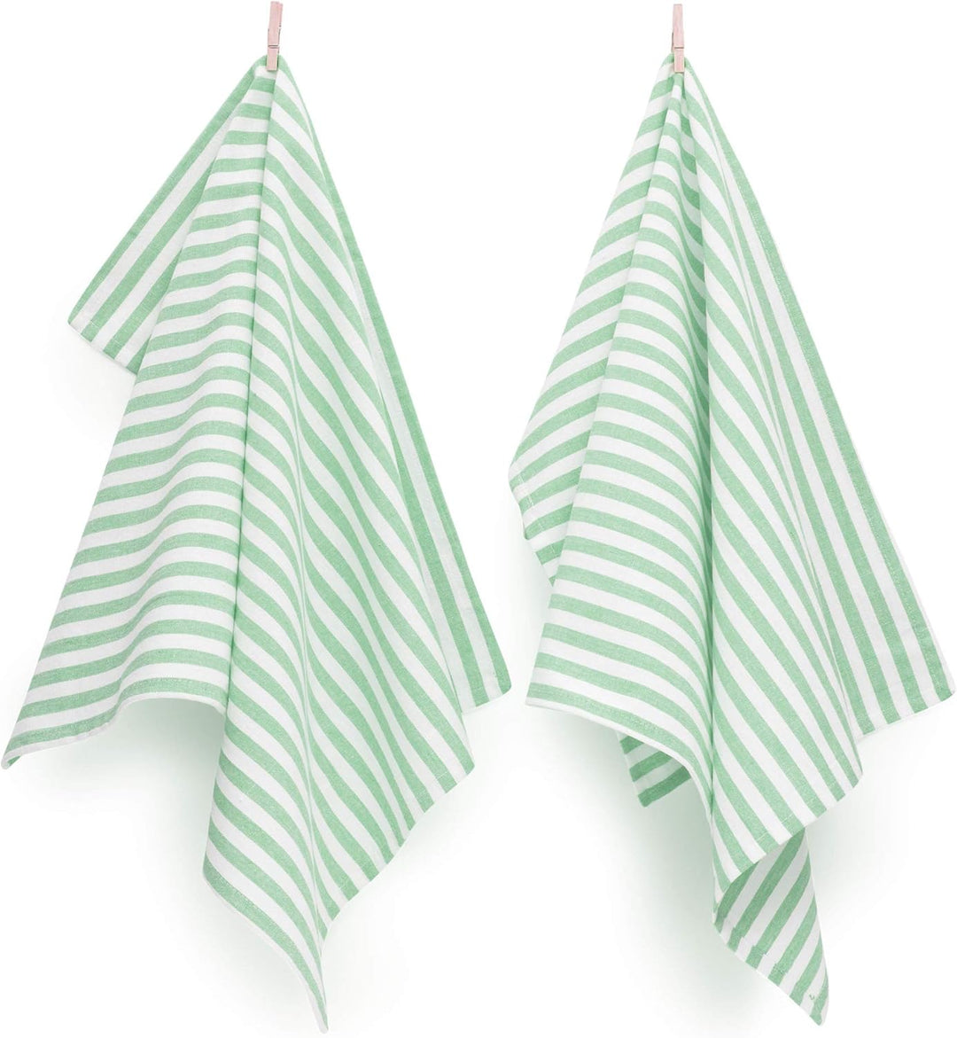 FILU Geschirrhandtücher 8er Pack Mint/Weiss gestreift (Farbe und Design wählbar) 45 x 70 cm - hochwe