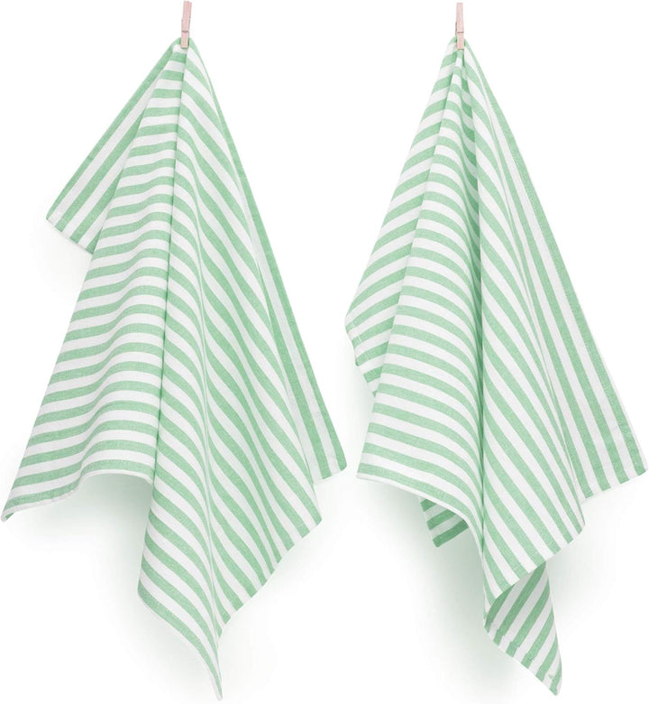 FILU Geschirrhandtücher 8er Pack Mint/Weiss gestreift (Farbe und Design wählbar) 45 x 70 cm - hochwe