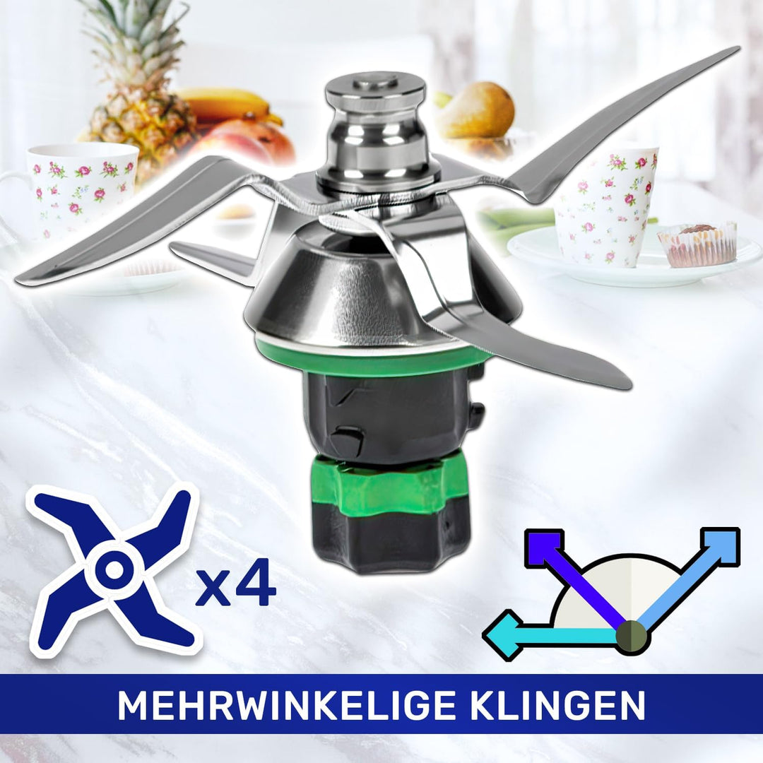MONTERAL Satz Messer und Dichtungsring für Vorwerk Thermomix TM6 Küchenmaschine - Garantie 10 Jahre