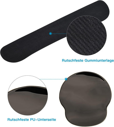 AOKSUNOVA Handballenauflage Set Ergonomisches Mauspad Handballenauflage Tastatur Handgelenkstützen A