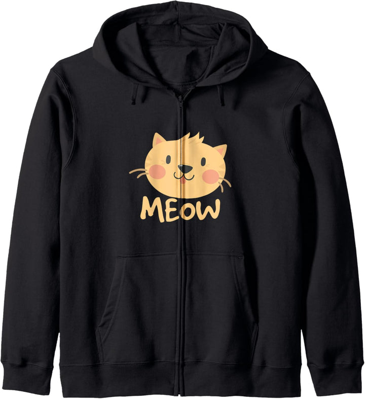 Niedliches Katzen Cartoon Lustiges Geschenk Fun Kapuzenjacke