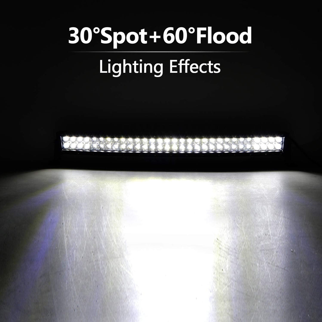 AUXTINGS 81,3 cm 180W Nebelscheinwerfer Gebogene LED-Lichtleiste Flutlicht und Strahler für Geländew