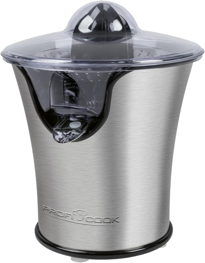 ProfiCook Zitruspresse PC-ZP 1018,Edelstahlgehäuse, Edelstahlsieb, Tropfstopp, automatische Start/St