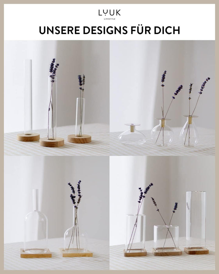 LUUK LIFESTYLE Glasvasen Cube, Deko, kleine Vase, Vasen-Set, minimalistisch, kleine Vase, quadratisc