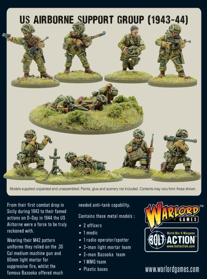 Bolt Action Warlord Games US Airborne Support Group (1943-44)