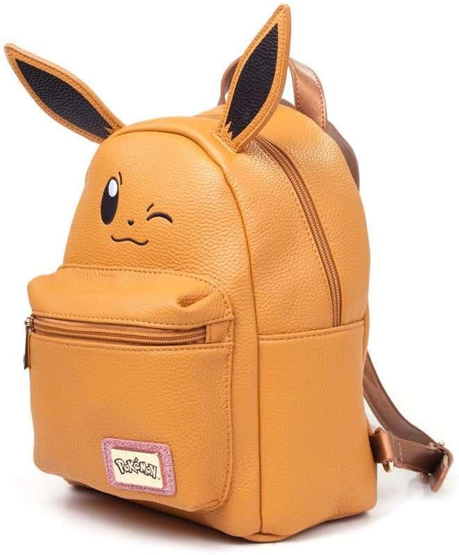 DIFUZED Sac à DOS Pokemon Evoli Premium Kinder-Rucksack, 41 cm, Braun (Marron)