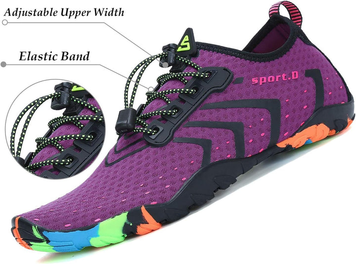 SAGUARO Badeschuhe für Herren Damen - 7/9 Drainagelöcher Schnelltrocknende rutschfest, Gr 35-48 40 E