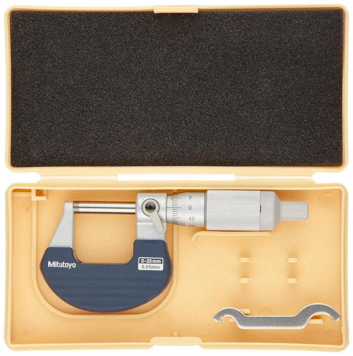 Mitutoyo 102-701 Bandmessschraube, Einhandbedienung, 0 mm-25 mm