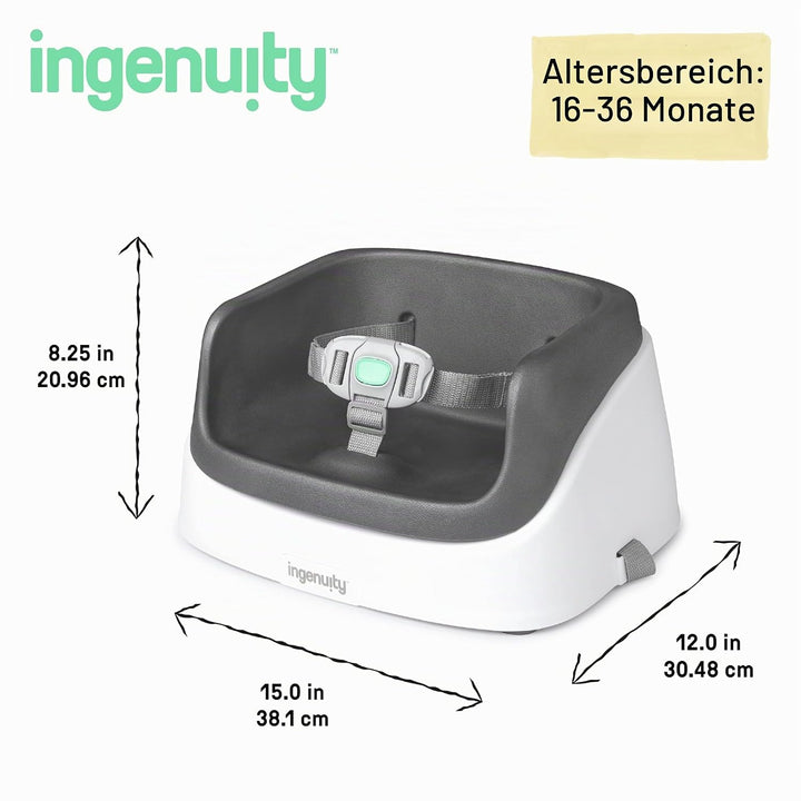 Ingenuity Sitzerhöhung Stuhl, Essen und Fütterung Sitz für Kleinkinder, Boostersitz mit Dreipunktgur
