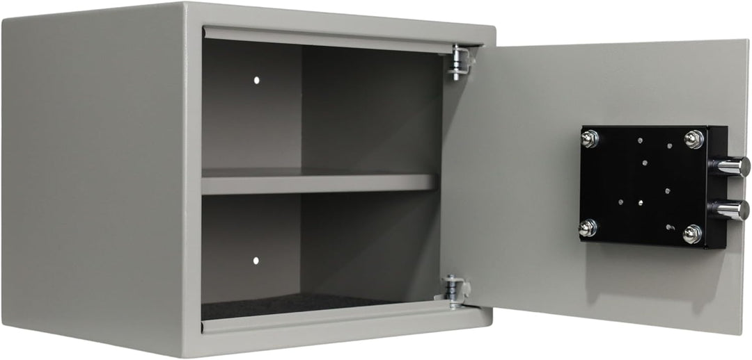 Möbeltresor Safe Tresor Geldschrank Wandtresor Wandsafe Schlüssel Wertsachen S4 - silber XL Silber,