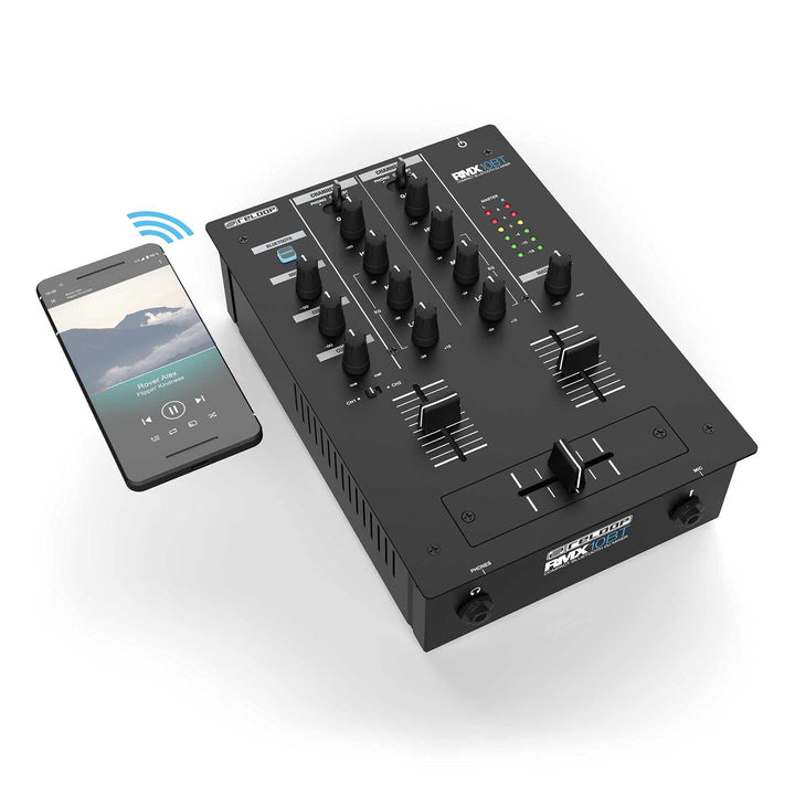 Reloop RMX-10 BT 2-Kanal Bluetooth DJ-Mixer mit eingebauter Bluetooth-Konnektivität, schwarz Single,