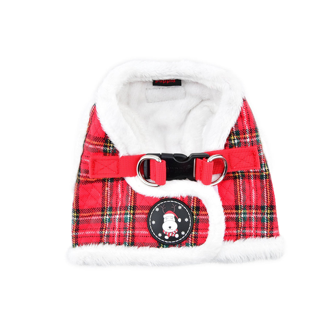 Puppia PAQD-AH1470 BLITZEN HARNESS B, M, karriert rot M Rot Kariert, M Rot Kariert
