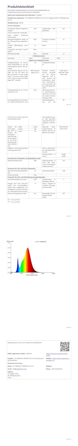 Sondiko LED Pflanzenlampe, Pflanzenlampen Vollspektrum Bis Zu 140 CM Höhe Mit 72 LEDs, 3 Beleuchtung