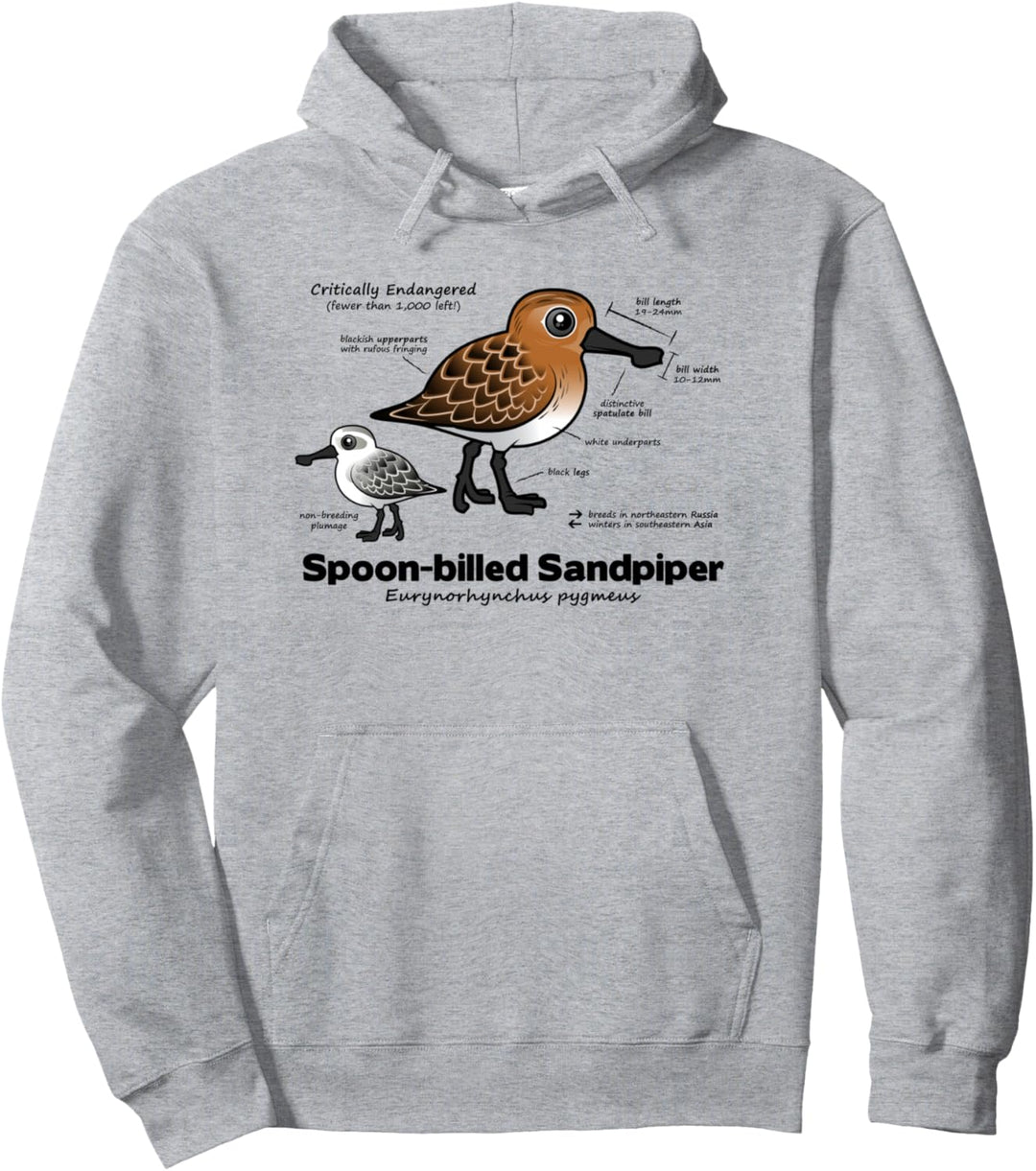 Spoon-billed Sandpiper Statistics Cartoon Löffelstrandläufer Pullover Hoodie