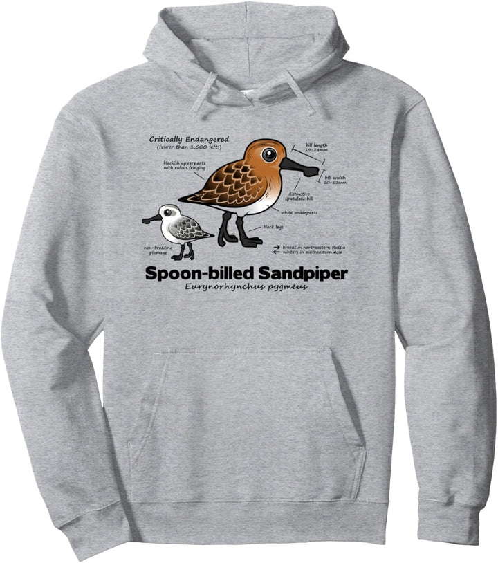 Spoon-billed Sandpiper Statistics Cartoon Löffelstrandläufer Pullover Hoodie