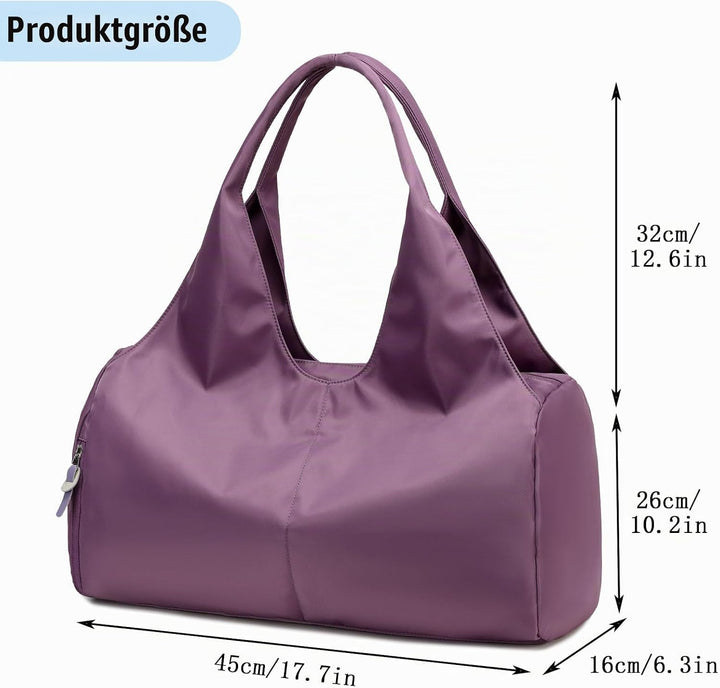 Sporttasche für Damen und Herren mit Schuhfach &amp; Nassfach Weekender Reisetasche Freizeit Handtasche