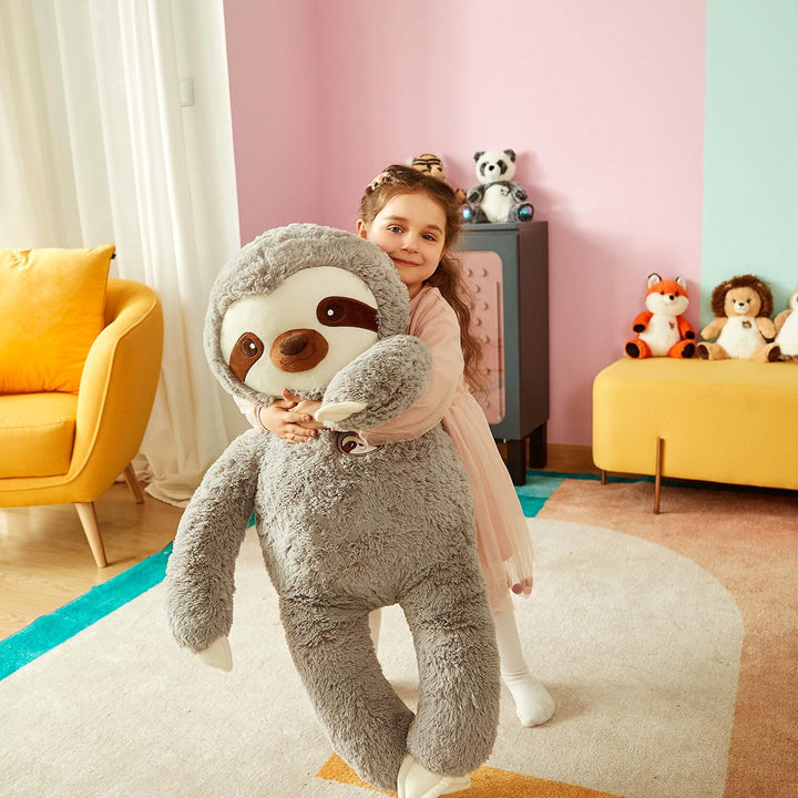 IKASA Gross Faultier Stofftier Riesen 78cm Plüschtier Riesiges Kuscheltier Gross Weich Plüsch Spielz