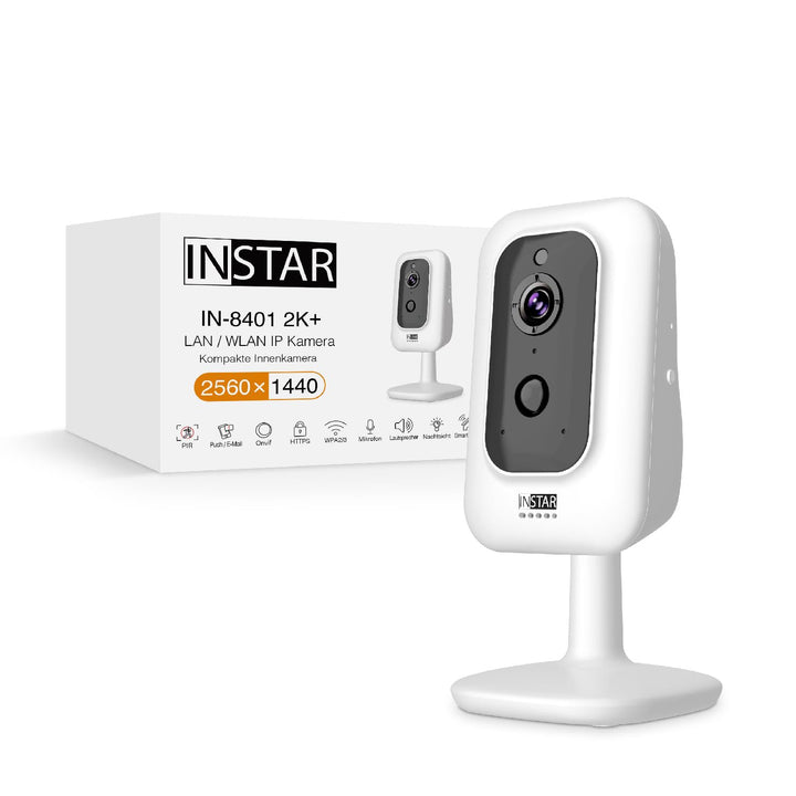 INSTAR IN-8401 2K+ Weiss - LAN/WLAN Überwachungskamera mit KI (AI) - IP Kamera - WPA3-2,4 und 5Ghz W