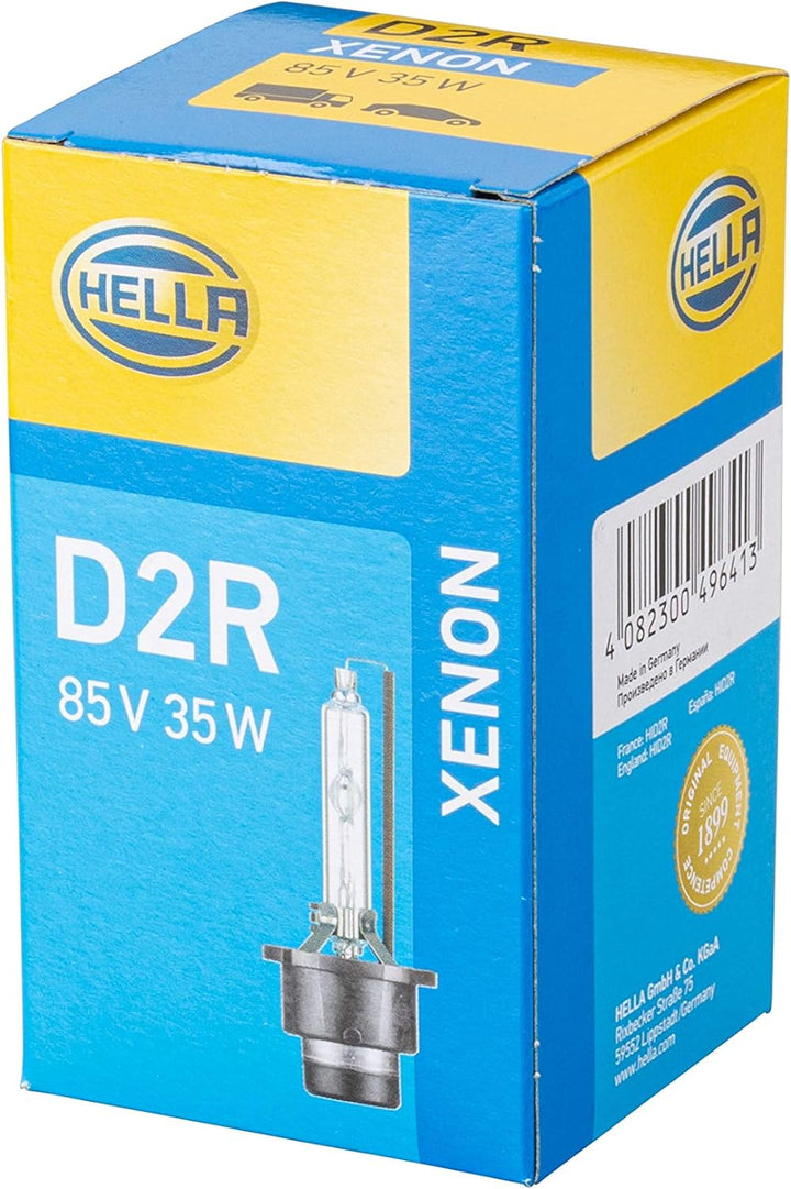 HELLA - Glühlampe - D2R - Xenon up to 4300 Kelvin - 85V - 35W - Sockelausführung: P32d-3 - Schachtel