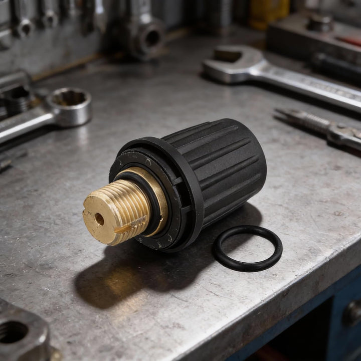 DAZZLEEX Für Kärcher Dampfreiniger Sicherheitsverschluss Kappe 4.590-105.0 mit schwarzem O-Ring 6.36