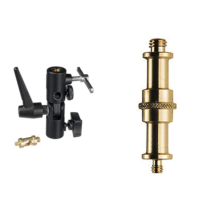 Manfrotto MA 026 Lite-Tite Schirmhalter schwarz & Manfrotto Adapter-Zapfen (16 mm)
