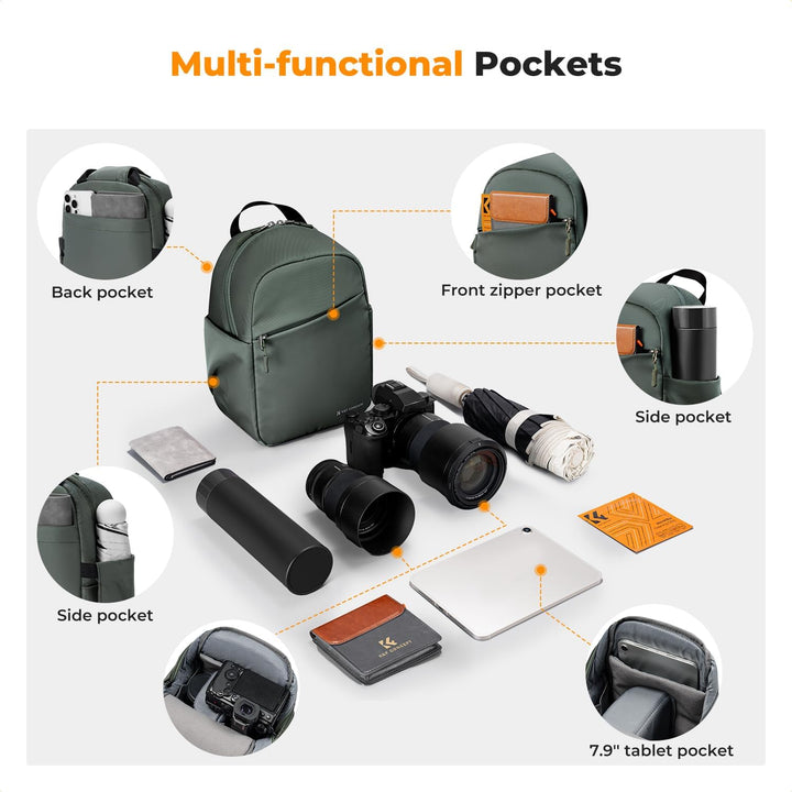 K&F CONCEPT Kameratasche, Kamera Sling Tasche Schultertasche Fotorucksack Klein, Wasserdichter Kamer