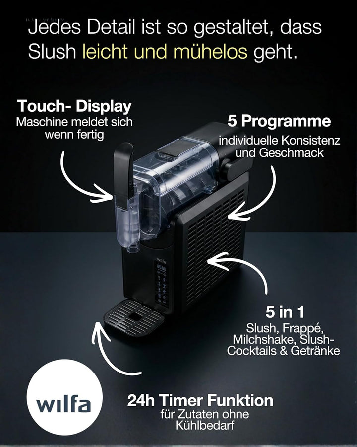 Slush-Maschine ICY (schwarz, für 2.000ml Slush, 220 Watt Kompressor)