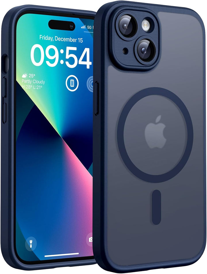 TOCOL 3 in 1 für iPhone 13 Hülle für MagSafe, Vollständiger Kameraschutz Stossfest Kratzfest Magneti