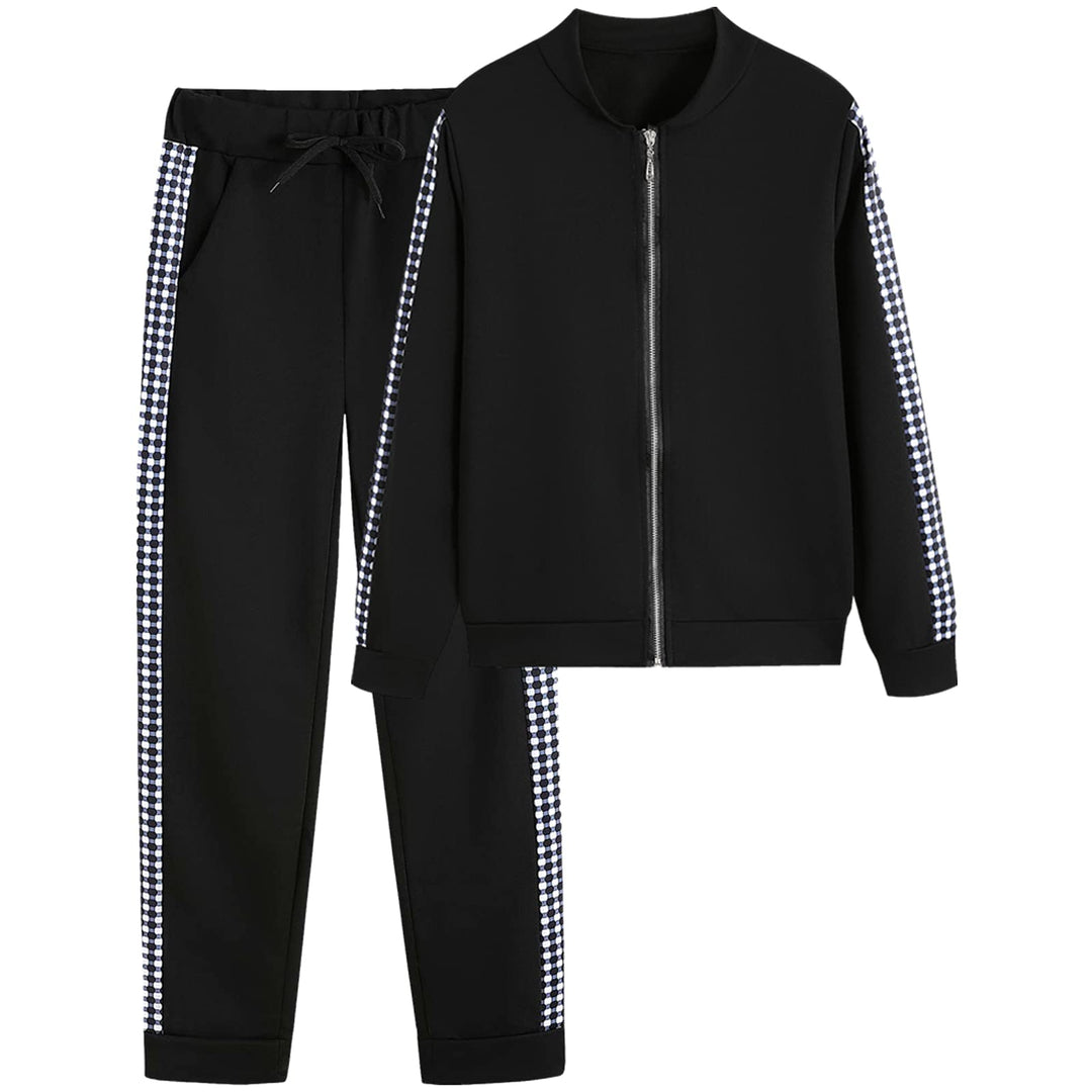 amropi Traingsanzug Damen Jogginganzug Leopard Kapuzenpullover Lange Ärmel Top + Hose Sportanzug 2 S
