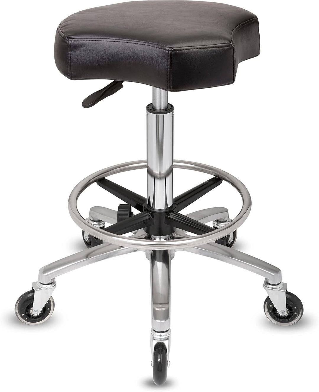 Staboos Rollhocker bis 160 kg - Ergonomisch geformter Sitz mit Rollen - Drehhocker (Premium Rollen u