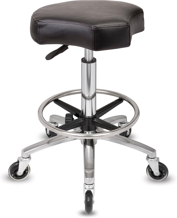 Staboos Rollhocker bis 160 kg - Ergonomisch geformter Sitz mit Rollen - Drehhocker (Premium Rollen u