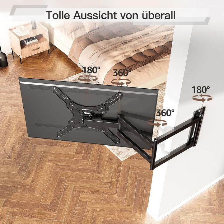 ELIVED Lang Arm TV Wandhalterung für die meisten 26-65 Zoll Fernseher, Eck TV Halterung Ausziehbar 9