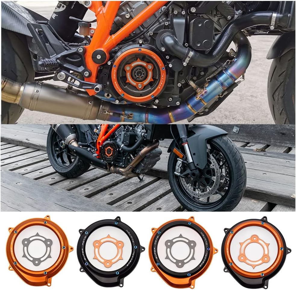 Klare Kupplungsabdeckung für Motorradrennen, Druckplatte, Motorschutz, Rahmenschieber für K.T.M 1050